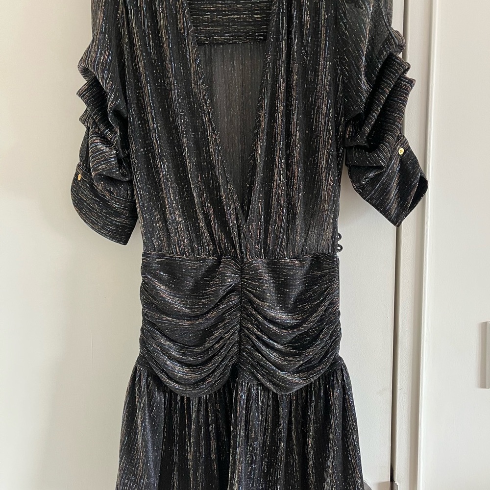 Zadig and Voltaire Metallic!  Black with threads of blue and green! Size Small!